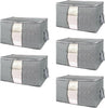 GOMINIMO 5 Pack 105L Clothes Storage Bag with Handles (Grey) GO-CSB-100-TL