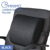 GOMINIMO Gel Infused Memory Foam Lumbar Back Support Pillow with 1 Adjustable Straps (Black) GO-LSP-100-KZY