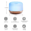 GOMINIMO 5 in1 LED Aromatherapy Essential Oil Diffuser 500ml (Wood Base)