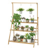 GOMINIMO Bamboo Plant Stand 3 Tier Light Brown GO-PS-100-YJ