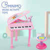 GOMINIMO Kids Electronic Piano Keyboard Toy with Microphone and Chair (Pink) GO-MAT-102-XC