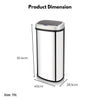 MIRAKLASS Sensor Bin 70L Mirror Oval MK-SB-103-JR