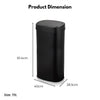 MIRAKLASS Sensor Bin 70L Black Oval MK-SB-104-JR