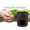 NOVEDEN 5 Packs 7 Gallon Plant Grow Bags with Window Flap (Black) NE-PB-100-KJ