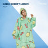 GOMINIMO Hoodie Blanket Green Cherry Lemon HM-HB-105-AYS