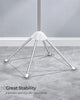 SONGMICS 1-Tier Clothes Drying Rack for 27 Pieces of Clothes with 3 Rotatable Arms White and Silver