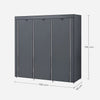 SONGMICS Wardrobe Bedroom Cupboard Clothes Storage Organiser Gray