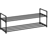 SONGMICS 2 Tier Metal Shoe Rack for 10 Pairs of Shoes Grey