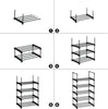 SONGMICS 5 Tier Metal Shoe Rack for 10 Pairs of Shoes Black