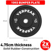 VERPEAK Black Bumper weight plates-Olympic (5kgx2) VP-WP-100-FP / VP-WP-100-LX