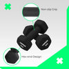 Verpeak 12kg (1,2,3kg x 2) Neoprene Dumbbell Set VP-DB-139-AC