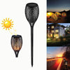 96 LED Bulbs Torch Solar Garden Outdoor Flame Dancing Flickering Light Auto Lamp