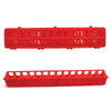 50cm Long Poultry Feeder Chicken Feeding Trough Red Plastic Flip Top Container