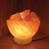 12V 12W Fire Bowl Himalayan Pink Salt Lamp Carved Rock Crystal Light Bulb On/Off