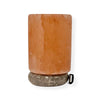 USB Himalayan Salt Lamp - Cylinder Carved Shape Pink Crystal Rock LED Light