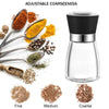 12x 150ml Glass Salt or Pepper Grinder 12cm - Adjustable Ceramic Core Short Mill