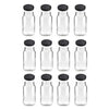 12x 500ml Flint Glass Jars + Twist Lids - Round Food Storage Preserving Jar