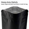 400 Resealable Mylar Stand Up Bags 29.5x22cm - Black Food Packaging Zip Pouch