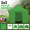 Wallaroo Gazebo Tent Marquee 3x3 Popup Outdoor - Green