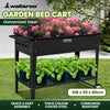 Wallaroo Garden Bed Raised 108.5 x 50.5 x 80cm Galvanized Steel  Black