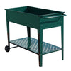 Wallaroo Garden Bed Cart Raised Planter Box 108.5 x 50.5 x 80cm Galvanized Steel - Green