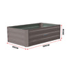 Wallaroo Garden Bed 100 x 60 x 30cm Galvanized Steel - Grey