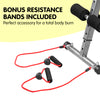 Powertrain Inclined Sit up bench with Resistance bands