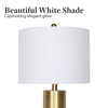 Sarantino Metal And Marble Table Lamp - White