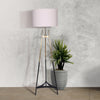 Sarantino Metal Tripod Electric Floor Lamp Gradient Finish