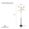 Sarantino 6-Light Metal Sputnik Floor Lamp