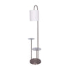 Sarantino Metal Floor Lamp with Glass Shelves