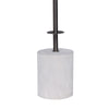 Sarantino Concrete & Metal Table Lamp with Off-White Linen Shade