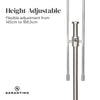 Sarantino Brushed Nickel Height-Adjustable Metal Floor Lamp