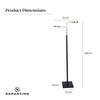 Sarantino LED Metal Floor Lamp with 2 Lights in Brushed Gold and Black Finish