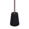 Sarantino Metal Floor Lamp Nickel Finish with Black Marble Base