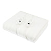 Laura Hill Heated Electric Blanket Double Size Fitted Polyester Underlay Winter Throw - White