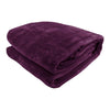 Laura Hill Double-sided Large 220 X 240cm Faux Mink Throw Rug Blanket 800-gsm Heavy - Purple