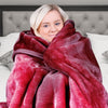 Laura Hill Double-sided Large 220 X 240cm Faux Mink Throw Rug Blanket 800-gsm Heavy - Red