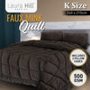 Laura Hill 500gsm Faux Mink Quilt Comforter - King