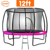 Kahuna 12ft Trampoline Free Ladder Spring Mat Net Safety Pad Cover Round Enclosure - Pink