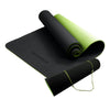 Powertrain Eco-Friendly TPE Pilates Exercise Yoga Mat 8mm - Black Green