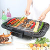 Portable Electric BBQ Grill Teppanyaki Smokeless Barbeque Pan Hot Plate Table Black