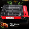 Portable Gas Stove Burner Butane BBQ Camping Gas Cooker With Non Stick Plate Orange without Fish Pan and Lid