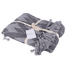 Soft Cotton Handloom Bed & Sofa Throw Blanket Plaid Pattern Grey