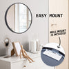 2 Set La Bella Black Wall Mirror Round Aluminum Frame Makeup Decor Bathroom Vanity 60cm