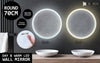 2 Set La Bella LED Wall Mirror Round Touch Anti-Fog Makeup Decor Bathroom Vanity 70cm