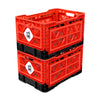 BigAnt Red Smart Foldable Stackable Crate 48L