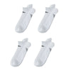 Rexy 4 Pack Medium White Seamless Sport Sneakers Socks Non-Slip Heel Tab