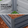 Home Ready 2 Set 120 x 90 x 30cm Grey Raised Garden Bed Galvanised Steel Planter