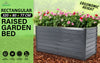 Home Ready 320 x 80 x 77cm Grey 2-in-1 Raised Garden Bed Galvanised Steel Planter